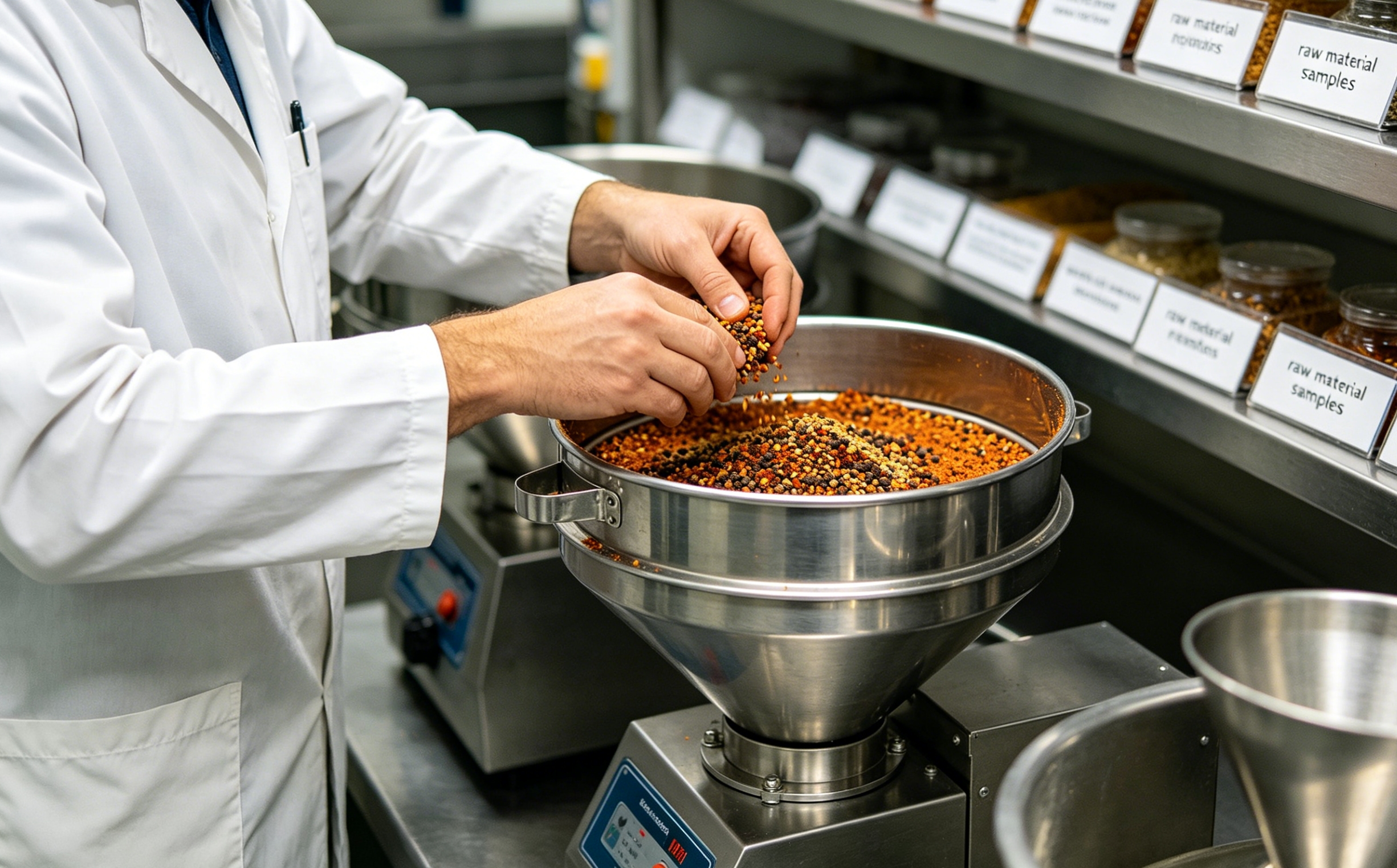 Spice and ingredient laboratory bench